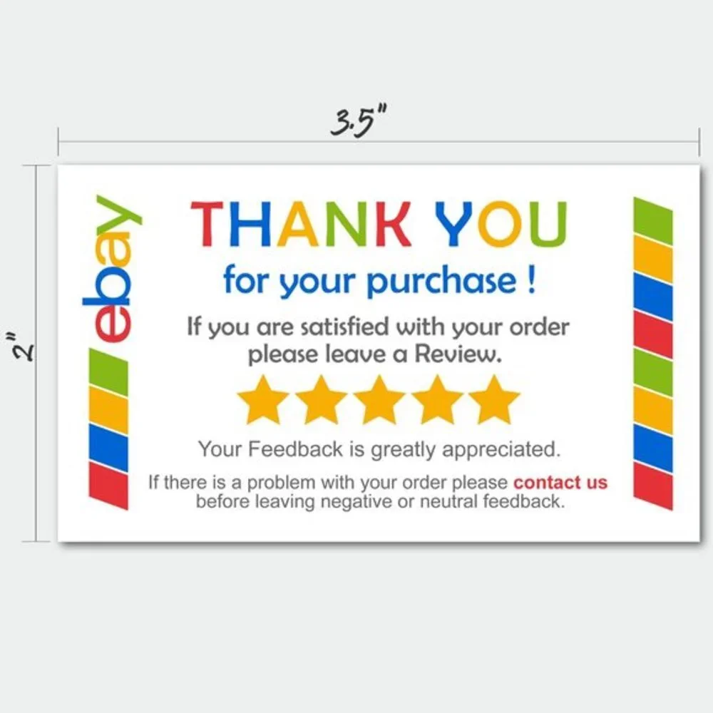 ♥️ 5x25 / 50 Thank You Cards ebay